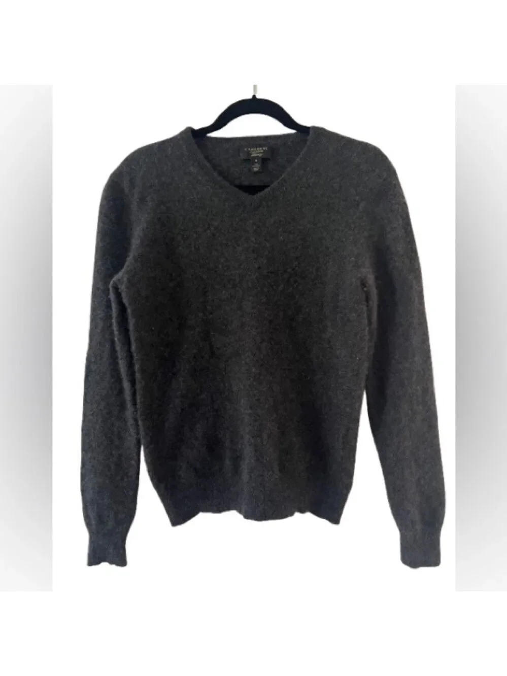 Club Room  100% Luxury Cashmere Grey V Neck  Size Medium